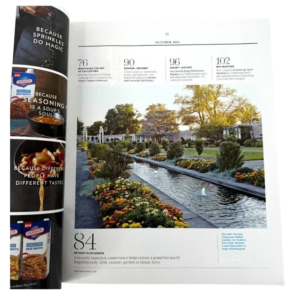 Martha Stewart‎ Living Magazine October 2015 Fall Pumpkin Halloween Recipe Card